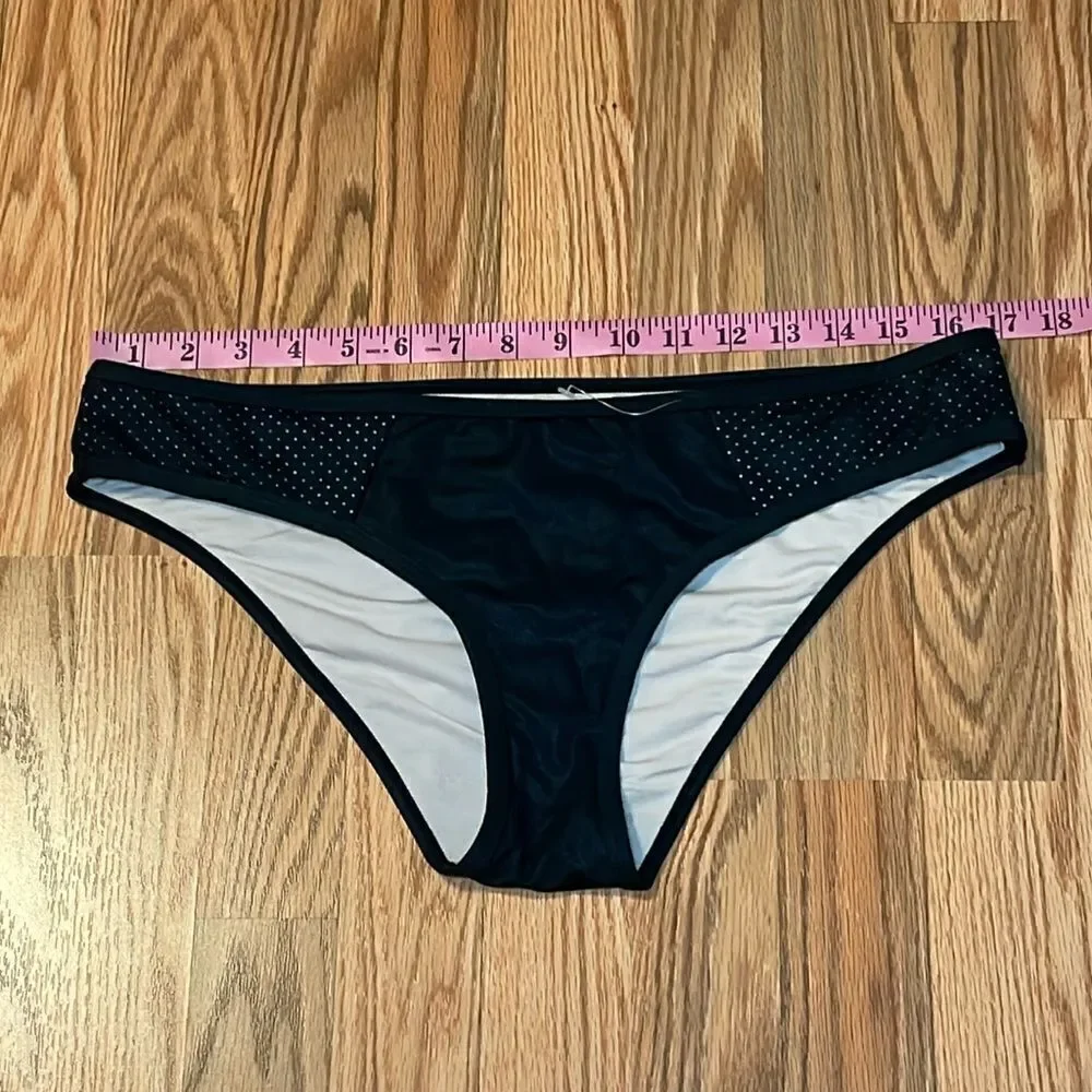 Rachel Roy Black Bikini, 2 piece Swimsuit, strappy, XL